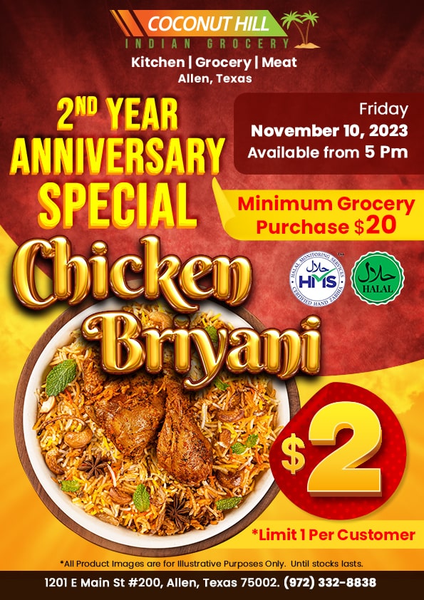 2nd Anniversary Special Chicken Briyani