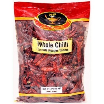 DEEP RED CHILLI WHL RND 100g